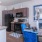 a kitchen with a dining table